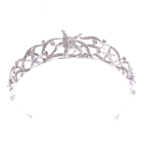 Crystal Starfish Headband Tiara Crown main image 4